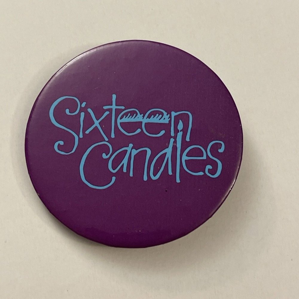 1983 Sixteen Candles Button Movie Theater Promo Employee Flair Ringwald PB36A